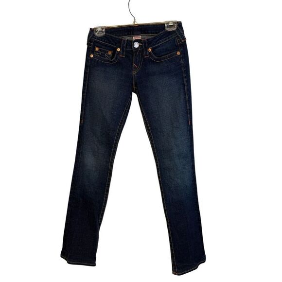 True Religion Jeans Sz. 26 Blue World Tour Johnny Jeans Straight Leg - Picture 1 of 9